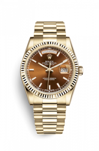 Rolex Day-Date 36 Yellow Gold Fluted / President / Coagnac 118238-0418