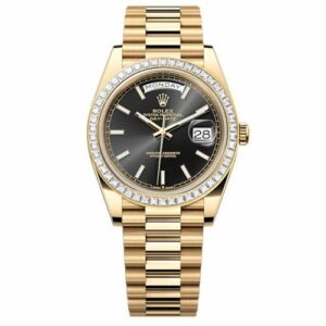 Rolex Day-Date 40 Yellow Gold - Baguette / Black 228398TBR-0041