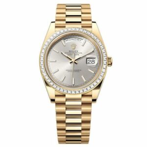 Rolex Day-Date 40 Yellow Gold - Baguette / Silver 228398TBR-0040