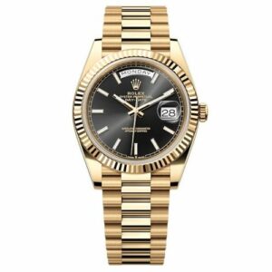 Rolex Day-Date 40 Yellow Gold - Fluted / Black 228238-0067