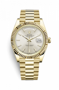 Rolex Day-Date 40 Yellow Gold / Silver Diagonal 228238-0008