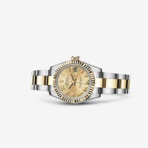 Rolex Lady-Datejust 26 Rolesor Fluted Champagne Oyster 179173-0186