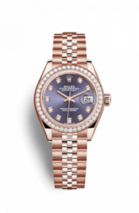 Rolex Lady-Datejust 28 Everose Diamond / Jubilee / Aubergine 279135rbr-0011