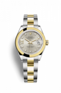 Rolex Lady-Datejust 28 Rolesor Yellow Domed / Oyster / Silver Diamond 279163-0004
