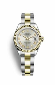 Rolex Lady-Datejust 28 Rolesor Yellow Fluted / Oyster / Silver Roman 279173-0006