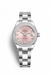 Rolex Lady-Datejust 28 Stainless Steel / Diamond / Pink - Diamond / Oyster 279384rbr-0004