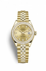 Rolex Lady-Datejust 28 Yellow Gold Diamond / Jubilee / Champagne Diamond 279138rbr-0024