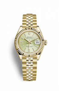 Rolex Lady-Datejust 28 Yellow Gold Fluted / Jubilee / Champagne Diamond 279178-0008