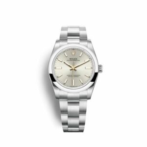 Rolex Oyster Perpetual 34 Stainless Steel / Silver 124200-0001