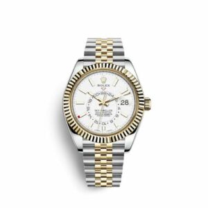 Rolex Sky-Dweller Stainless Steel / Yellow Gold / White / Jubilee 326933-0010