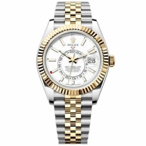 Rolex Sky-Dweller Stainless Steel - Yellow Gold / White / Jubilee 336933-0006