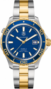 TAG Heuer Aquaracer 500M Calibre 5 41 Stainless Steel / Yellow Gold / Blue / Bracelet WAK2120.BB0835