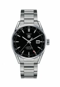 TAG Heuer Calibre 7 Twin Time Stainless Steel / Black / Bracelet WAR2010.BA0723