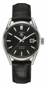TAG Heuer Carrera Calibre 5 39 Stainless Steel / Black / Alligator WAR211A.FC6180