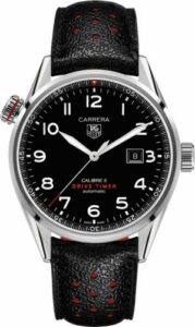 TAG Heuer Carrera Calibre 5 Drive Timer 43 Stainless Steel / Black / Calf WAR2A10.FC6337