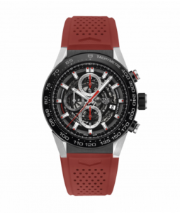 TAG Heuer Carrera Calibre Heuer 01 45 Stainless Steel / Skeleton / Rubber / Red Touch CAR2A1Z.FT6050