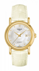 Tissot Carson Automatic 29.7 Yellow Gold / MOP / Strap T907.007.16.106.01