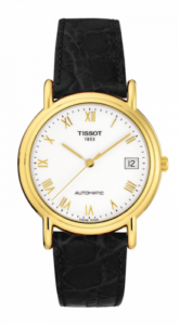 Tissot Carson Automatic 35.5 Yellow Gold / White / Strap T71.3.444.13