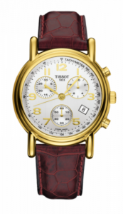 Tissot Carson Chronograph Quartz 39.7 Yellow Gold / Silver / Strap T71.3.442.32