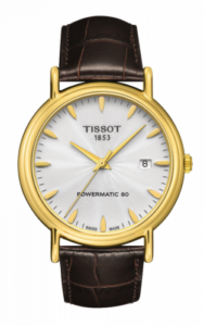 Tissot Carson Powermatic 80 40 Yellow Gold / Silver / Strap T907.407.16.031.00