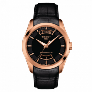 Tissot Couturier Powermatic 80 39 Rose Gold PVD / Black / Strap T035.407.36.051.01