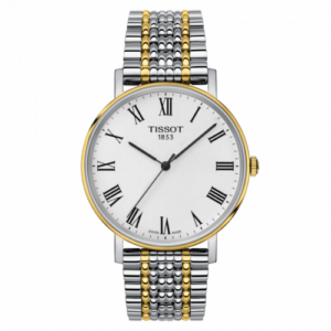 Tissot Everytime Medium Stainless Steel / Yellow Gold PVD / Silver / Strap T109.410.22.033.00