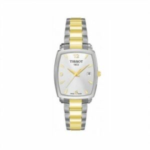 Tissot Everytime Tonneau Stainless Steel / PVD Yellow Gold / Silver / Bracelet T057.910.22.037.00