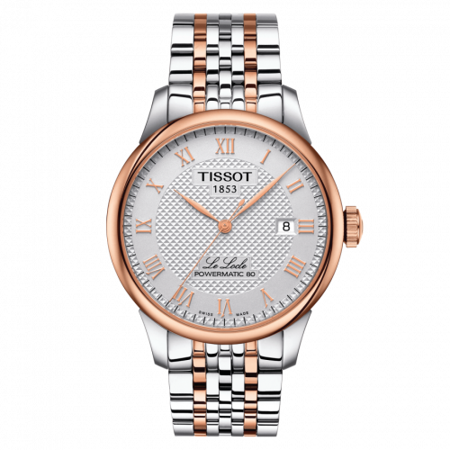 Tissot Le Locle Powermatic 80 39.3 Stainless Steel / Rose Gold PVD / Silver / Bracelet T006.407.22.033.00