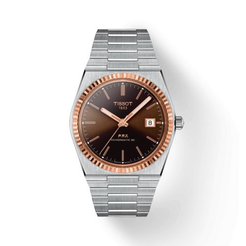 Tissot PRX Powermatic 80 Stainless Steel - Rose Gold / Brown T931.407.41.291.00