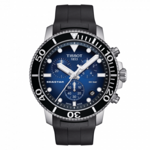Tissot Seastar 1000 Chronograph Quartz 45.5 Stainless Steel / Gradient Blue / Rubber T120.417.17.041.00