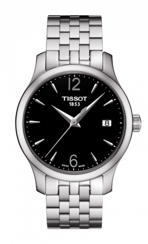 Tissot Tradition Lady Stainless Steel / Black / Bracelet T063.210.11.057.00