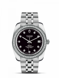 Tudor Classic 38 Stainless Steel / Diamond / Black-Diamond / Bracelet 21020-0008
