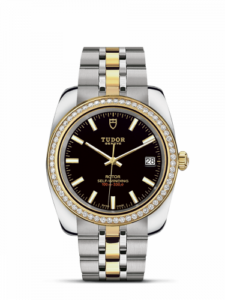 Tudor Classic 38 Stainless Steel / Yellow Gold / Diamond / Black / Bracelet 21023-0001