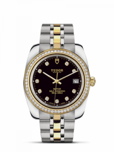 Tudor Classic 38 Stainless Steel / Yellow Gold / Diamond / Black-Diamond / Bracelet 21023-0008