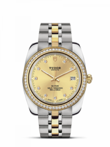 Tudor Classic 38 Stainless Steel / Yellow Gold / Diamond / Champagne-Diamond / Bracelet 21023-0012