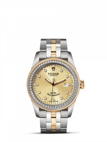 Tudor Glamour Date 31 Stainless Steel / Yellow Gold / Diamond / Champagne-Diamond / Bracelet 53023-0021