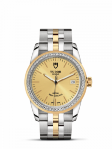 Tudor Glamour Date 36 Stainless Steel / Yellow Gold / Diamond / Champagne / Bracelet 55023-0025