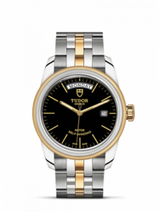 Tudor Glamour Day + Date Stainless Steel / Yellow Gold / Black / Bracelet 56003-0007