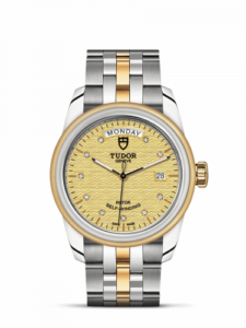 Tudor Glamour Day + Date Stainless Steel / Yellow Gold / Jacquard Champagne-Diamond / Bracelet 56003-0004