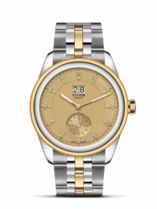 Tudor Glamour Double Date Stainless Steel / Yellow Gold / Champagne-Diamond / Bracelet 57103-0006