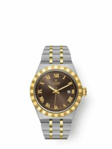 Tudor Royal Date 28 Stainless Steel / Yellow Gold / Chocolate - Roman 28303-0008