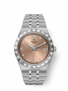 Tudor Royal Date 38 Stainless Steel / Salmon - Diamond 28500-0009