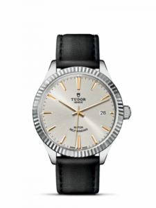 Tudor Style 38 Stainless Steel / Fluted / Silver / Strap 12510-0023